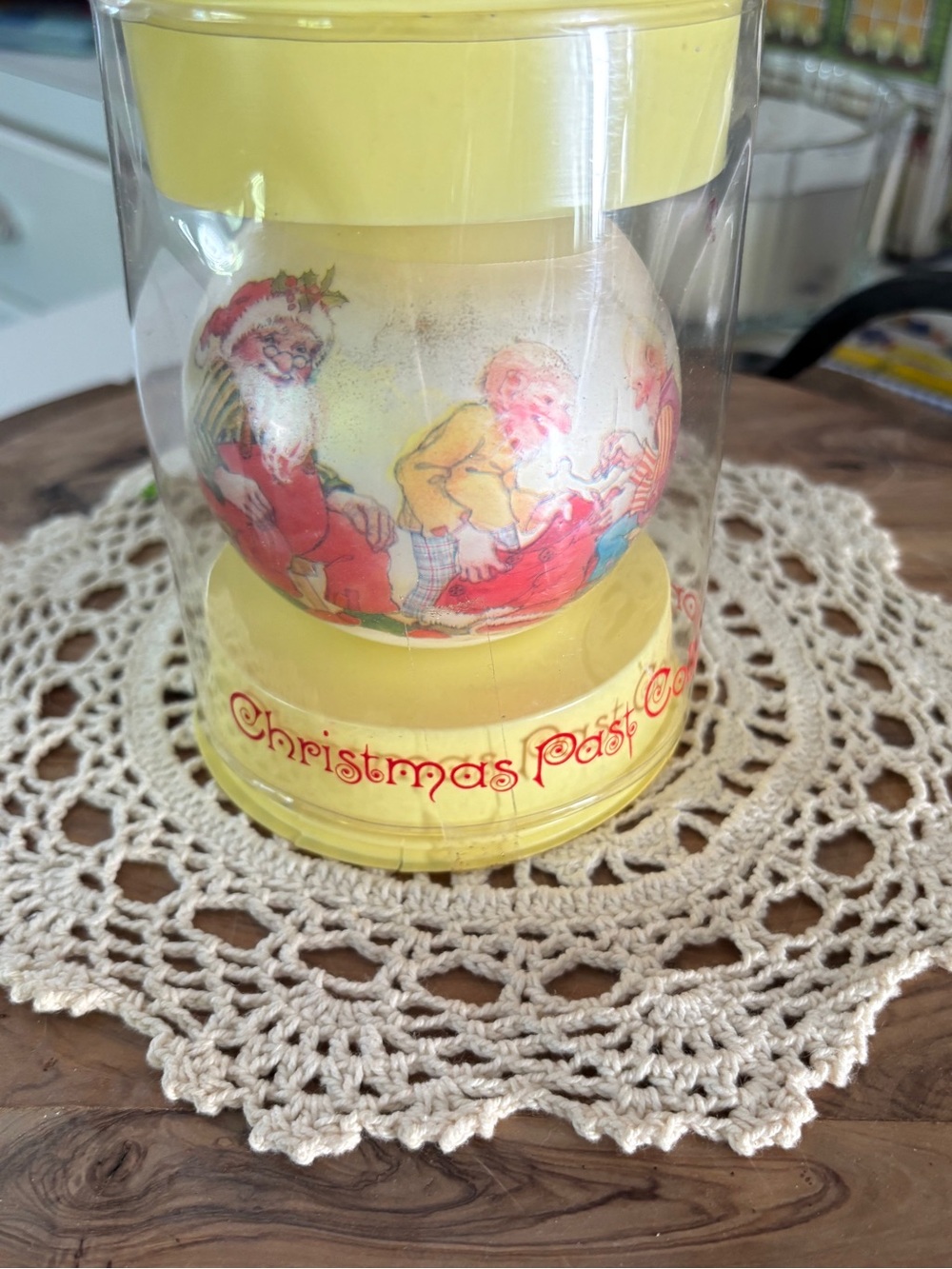 Vintage 70s Santa with elves and Raggedy Andy Glass Ornaments - Holiday Décor